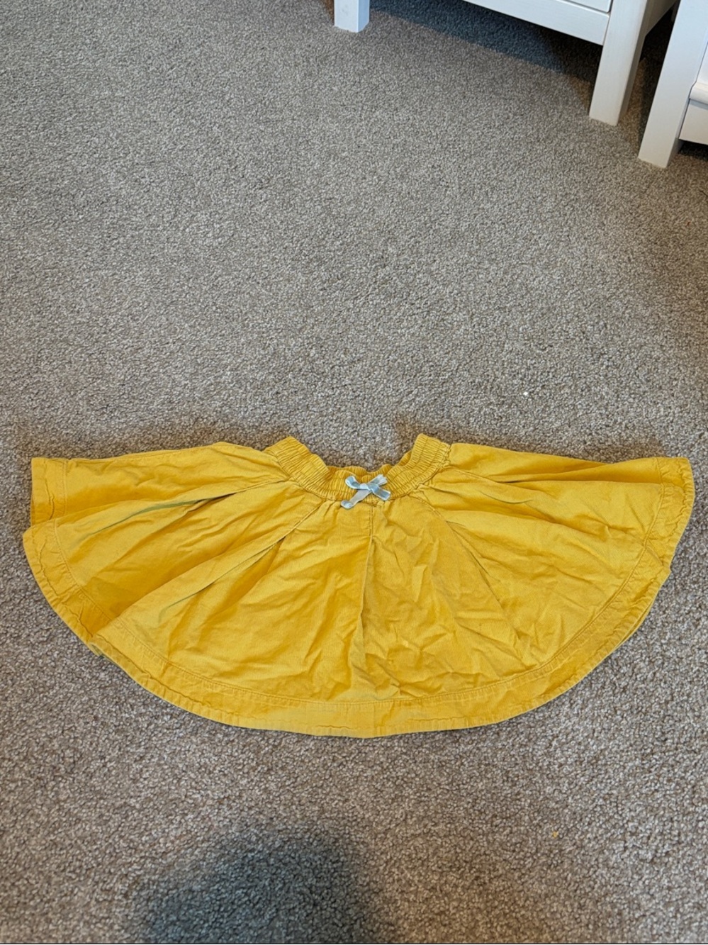 Mini Boden yellow corduroy skirt